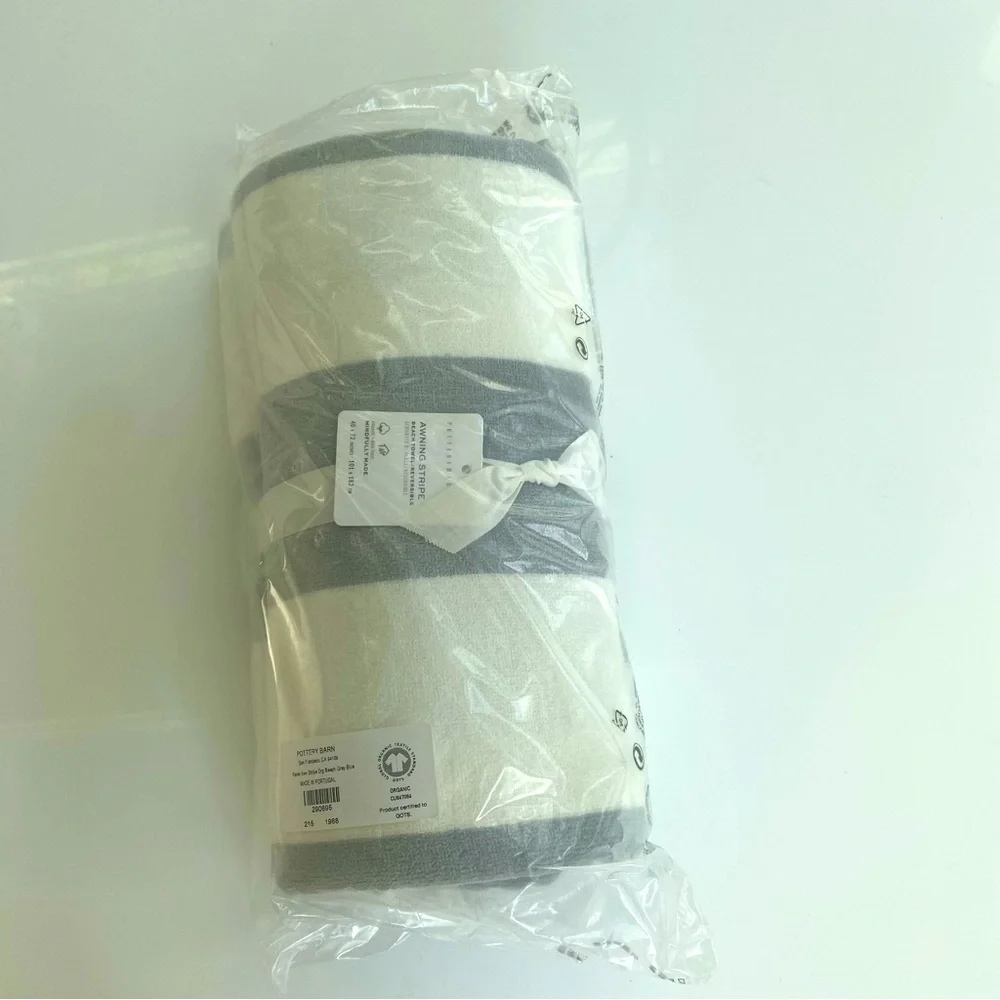 NWT Pottery Barn Classic Awning Stripe Beach Towel